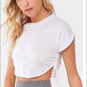 Forever 21 Tops - Cropped cinched t shirt Forever 21 Tops - Cropped cinched t shirt